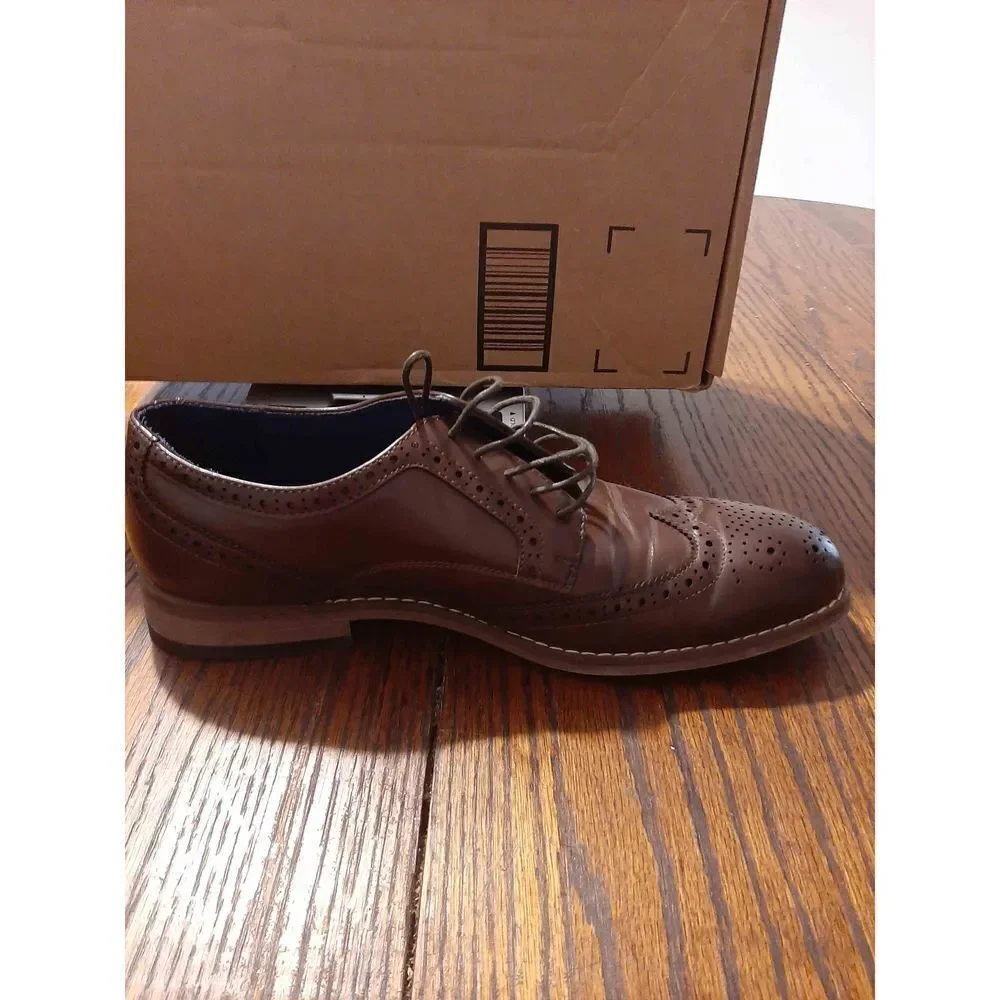 Mens Size 7 Bruno Marc Brown William 2 Leather Oxford Dress Shoes